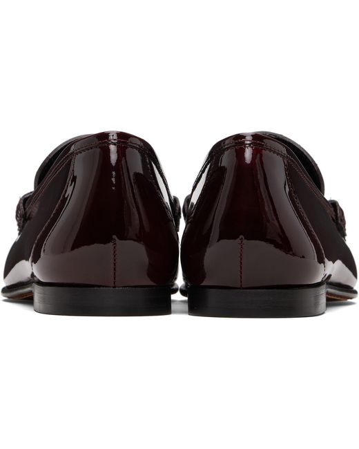 Chloé Black Burgundy Loafers