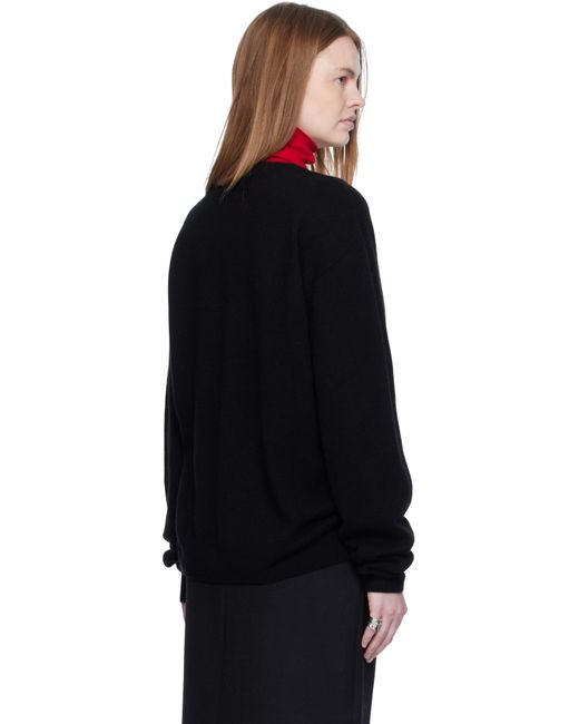 ARCH THE Black Cashmere V-Neck Pullover Sweater