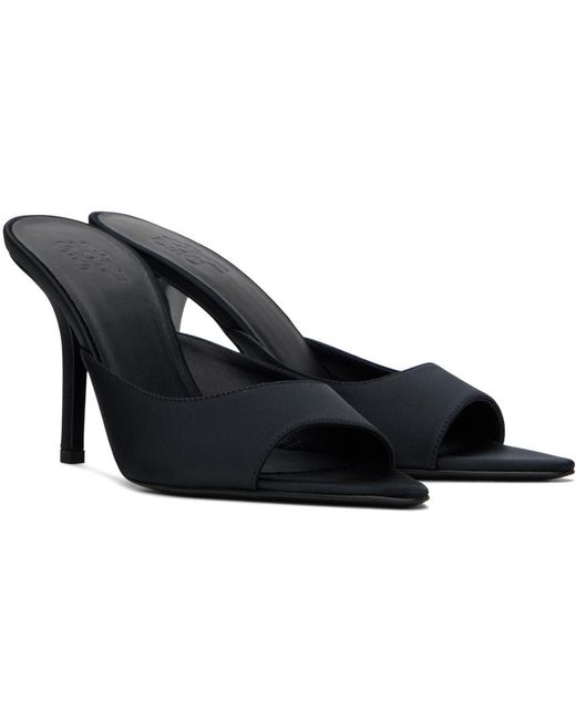 Sandales à talon aiguille perni 04 noires en satin Gia Borghini en coloris Black