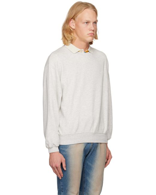 ERL White Crewneck Sweatshirt for men