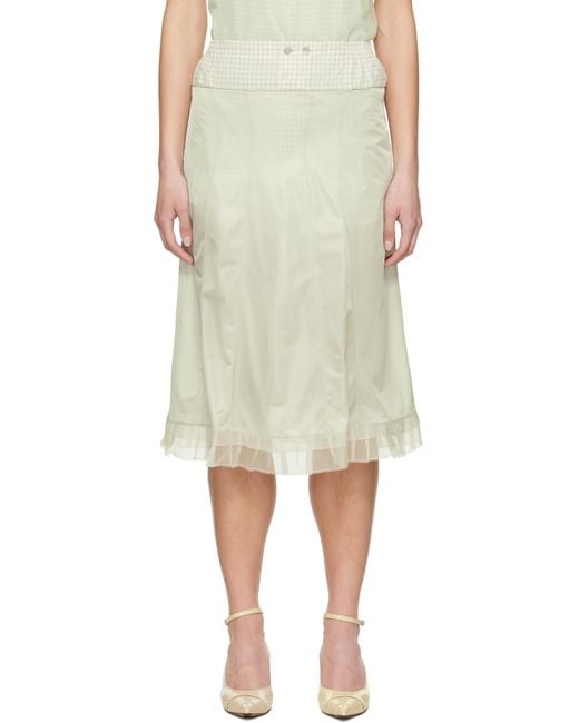 Maison Margiela Natural 'Anonymity Of The Lining' Midi Skirt