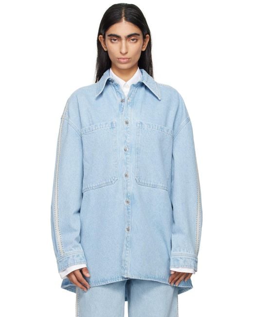Nanushka Blue Beaux Denim Shirt