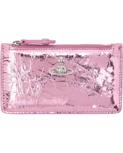 Vivienne Westwood Pink Slim Lg Card Holder