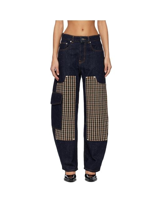 Ganni Blue Neppy Carpenter Jeans