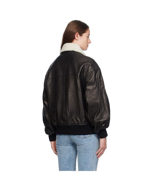 Khaite Black Shellar Leather Jacket
