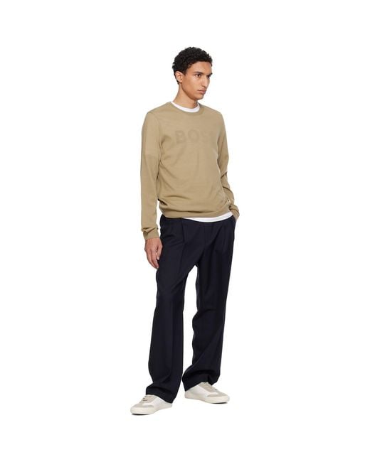 Boss Black Low-Top Suede Trim Sneakers for men
