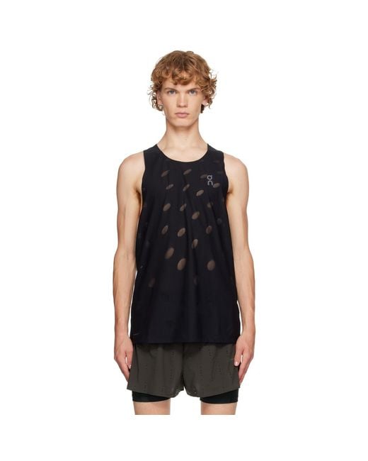 On Shoes Black Zero Breathe Running Top for men