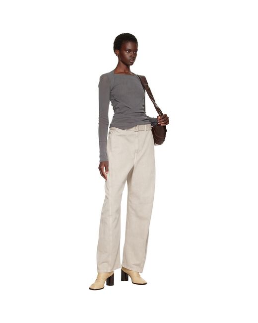 Lemaire Brown Ballerina Wrap Blouse