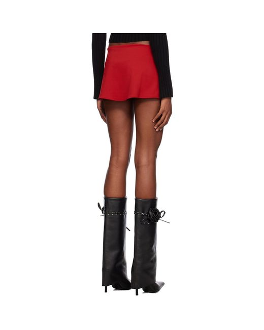 GUIZIO Red Micro Miniskirt