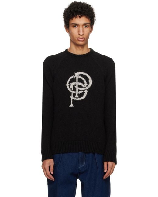 Pop Trading Co. Black 'pop' Initials Sweater for men