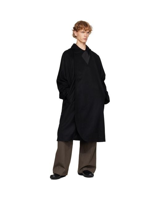 Kiko Kostadinov Black Munno Hooded Coat for men