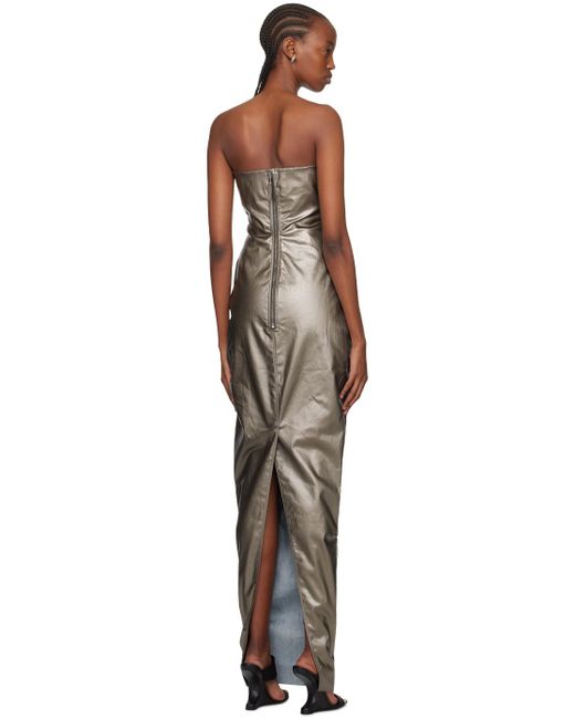 【関税＆送料込み】Rick Owens Prong Long Denim Dress Rick Owens Abito Prong Strapless Gradient Denim Gown | Nordstrom