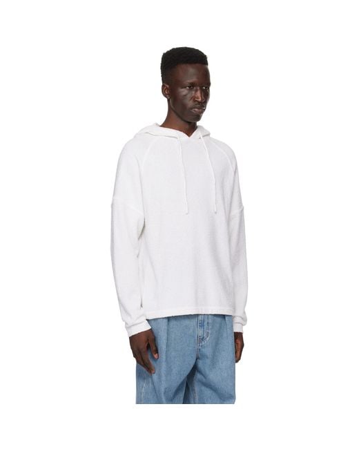 Wooyoungmi Black Off-white Drawstring Hoodie for men