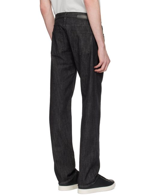 Giorgio Armani Black Five-pocket Jeans for men