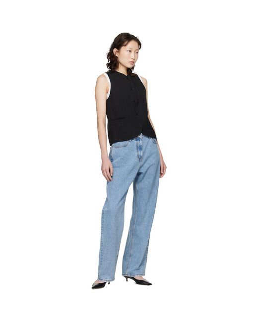 Loulou de Saison Black Paco Tailored Waistcoat