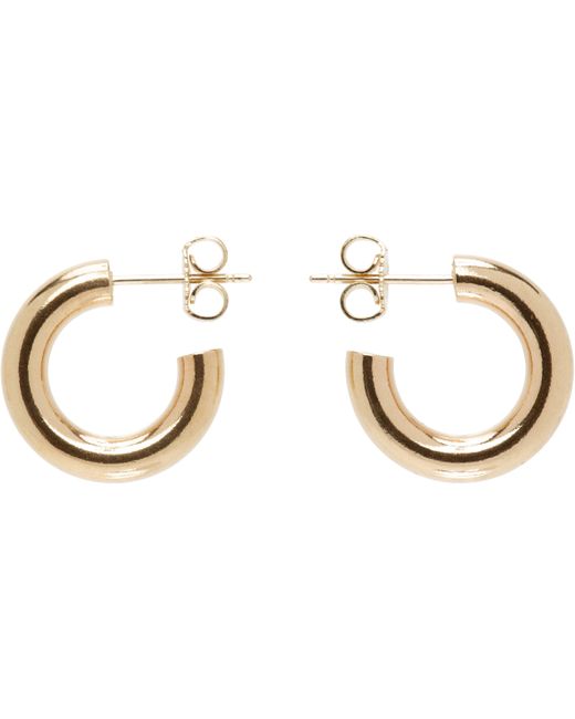Mini Boucles D'Oreilles À Anneau Ouvert Dorées Laura Lombardi en coloris Black