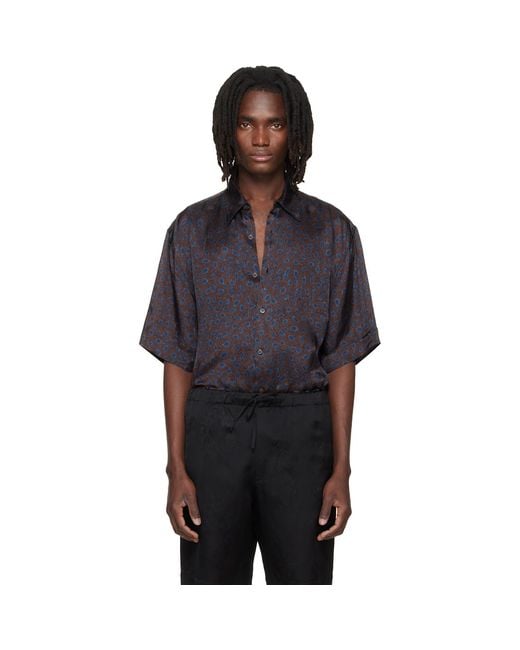Dries Van Noten Black Button-Down Shirt for men