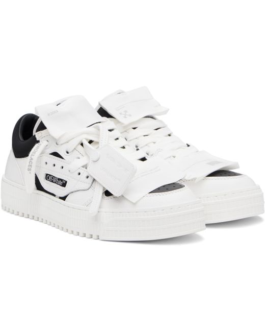 メンズ Off-White c/o Virgil Abloh ホワイト＆ブラック 3.0 Off Court ローカットスニーカー Black