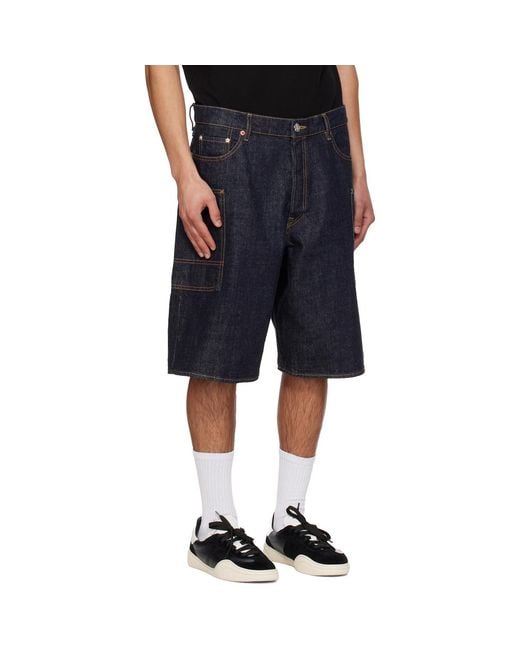KENZO Blue Paris Cargo Monkey Fit Denim Shorts for men
