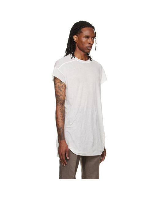 Rick Owens White Off- Tower Rick S Jumbo S/S T-Shirt for men