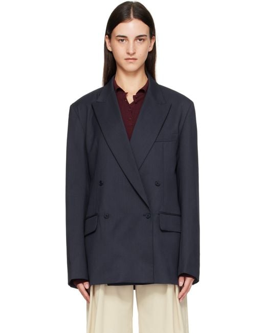 Frankie Shop Black Newark Double Breasted Blazer