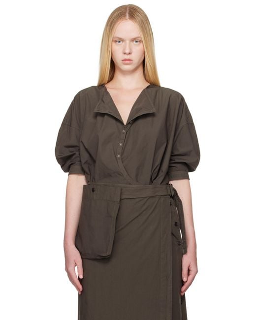 ワンピース LEMAIRE SHORT SLEEVE TWISTED DRESS Lemaire SHORT SLEEVE TWISTED DRESS | REVERSIBLE