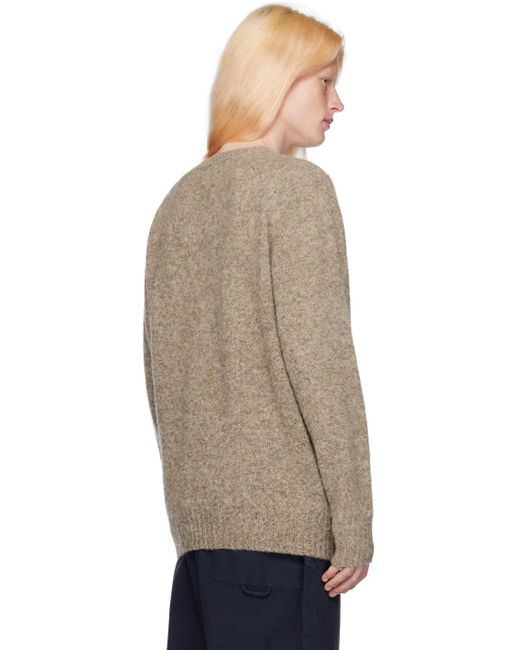 YMC Natural Suededhead Sweater for men