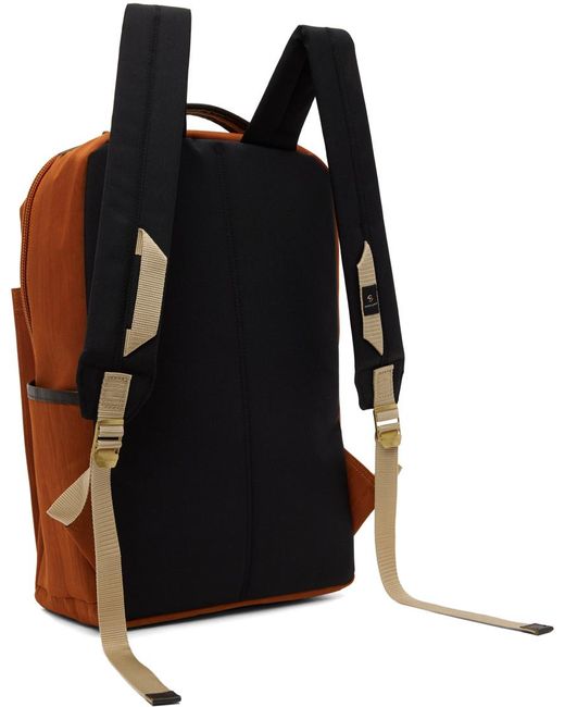 Master Piece Brown Link Backpack for men
