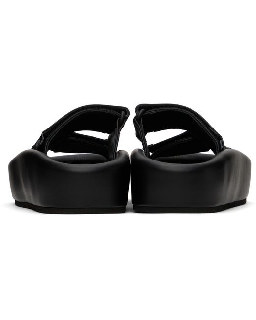 MM6 by Maison Martin Margiela Black Webbing Slip-On Platform Sandals