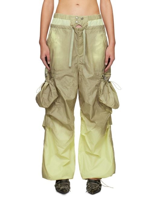 Pantalon cargo bouffant kaki ANDERSSON BELL en coloris Yellow