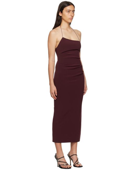 Bec & Bridge Black Bec + Bridge Burgundy Andy Midi Dress