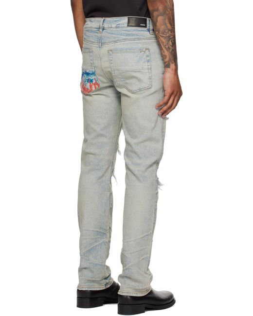 メンズ Amiri ブルー Thrasher スリムジーンズ Blue