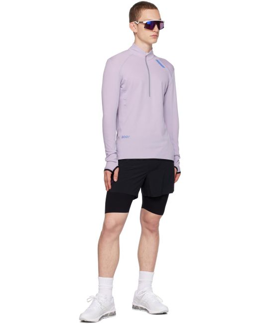 Soar Running Purple Wooltech Sweater for men