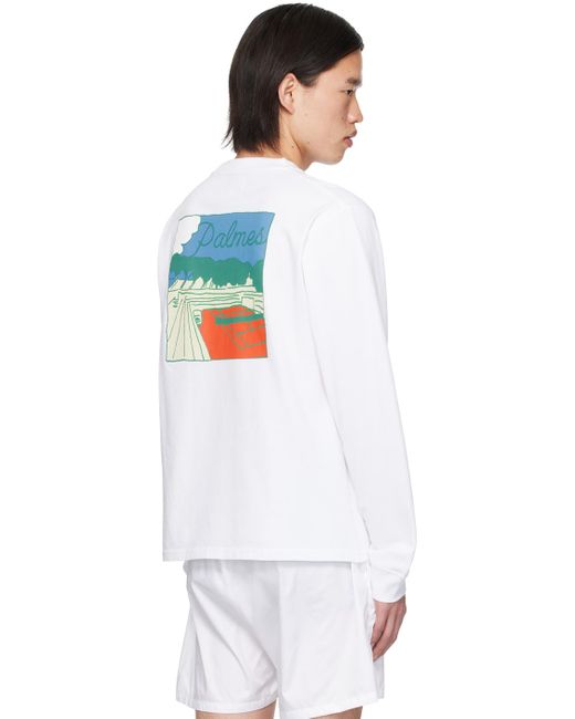 Palmes White Sunset Long Sleeve T-Shirt for men