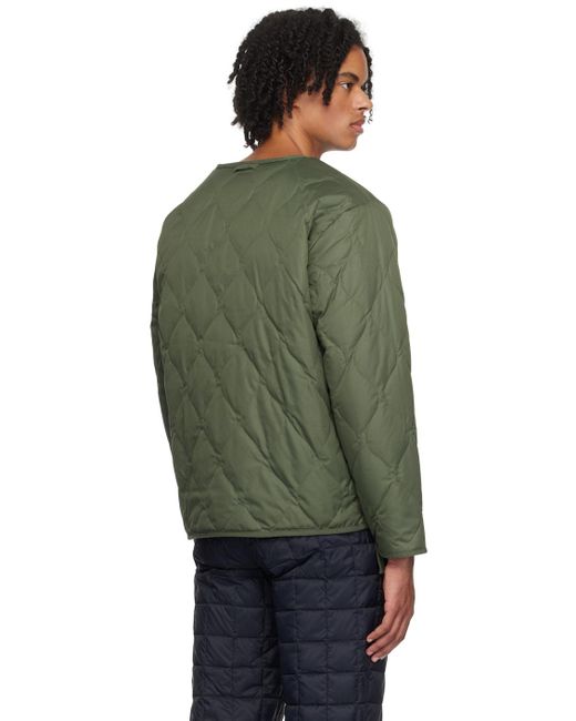 Taion Green Zip Reversible Down Jacket for men