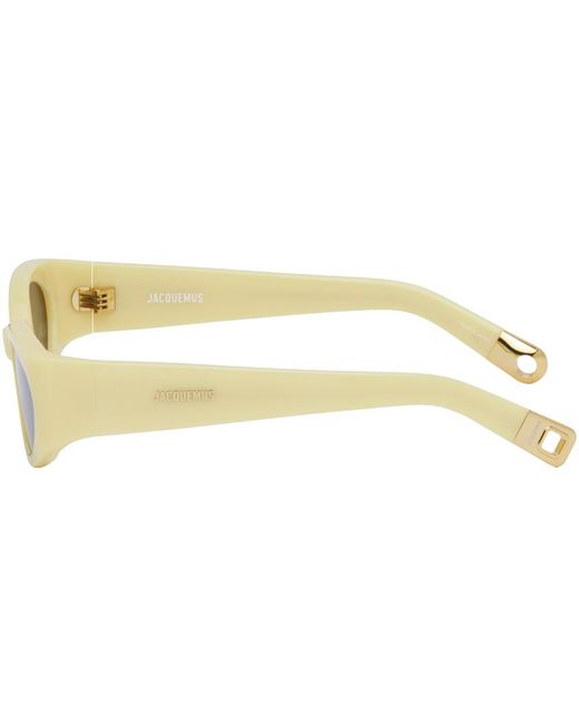 Jacquemus Green Yellow 'les Lunettes Ovalo' Sunglasses