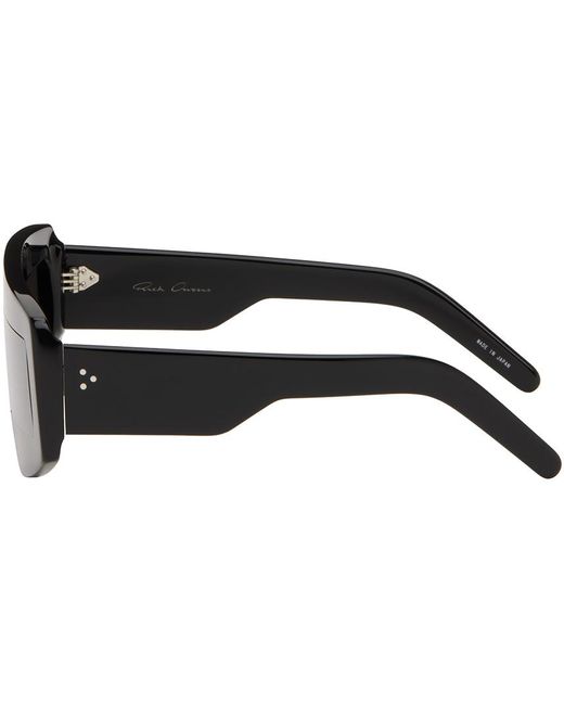 Rick Owens Black Phleg Sunglasses for men