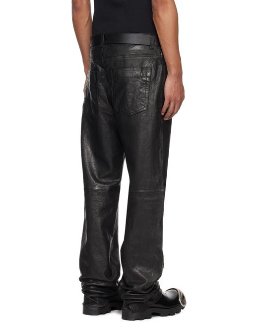 Pantalon p-macs-lth noir en cuir DIESEL pour homme en coloris Black