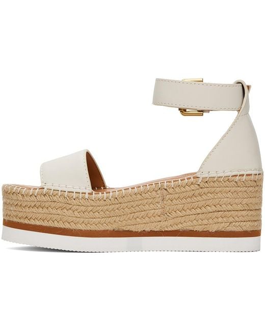 See By Chloé Black Off-white Glyn Espadrille Sandals