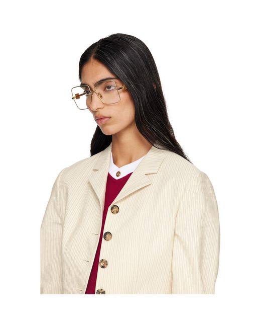 Loewe Metallic Oversize Square Retro Glasses