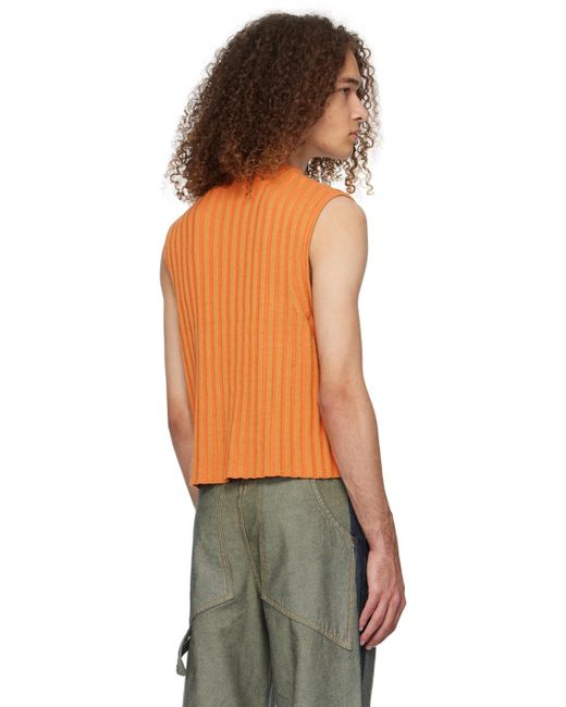 Eckhaus Latta Orange Keyboard Vest for men