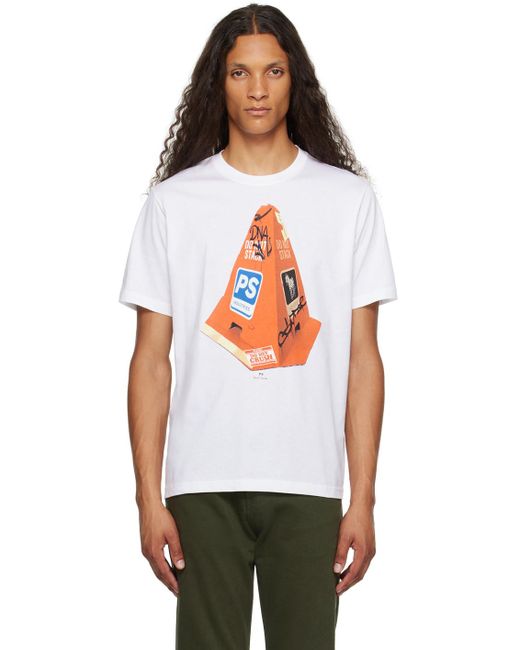 PS by Paul Smith Multicolor White Cone T-shirt for men