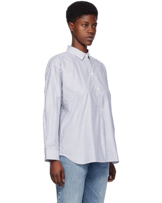 Totême  Toteme Blue & White Striped Shirt