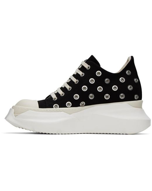 Rick Owens Black Abstract Low Sneak Studded for men
