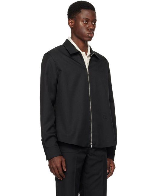 Courreges Black Zip Jacket for men