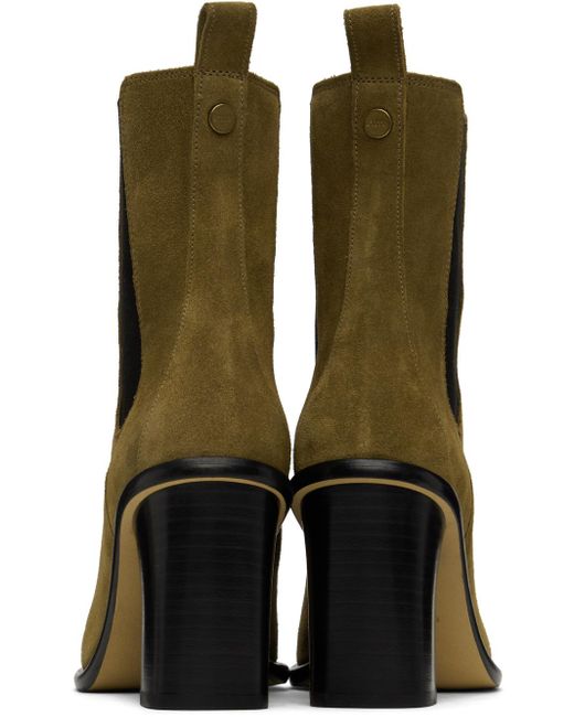Isabel Marant Green Taupe Gyllya Boots