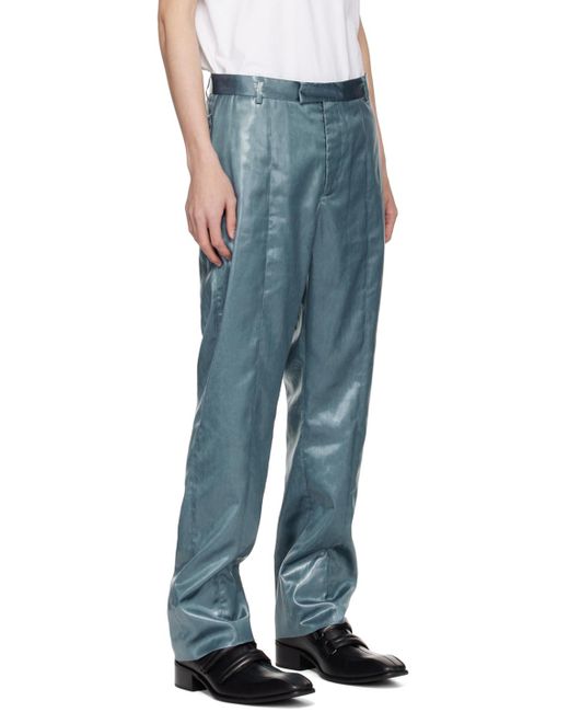 Martine Rose Blue Slim-Fit Trousers for men