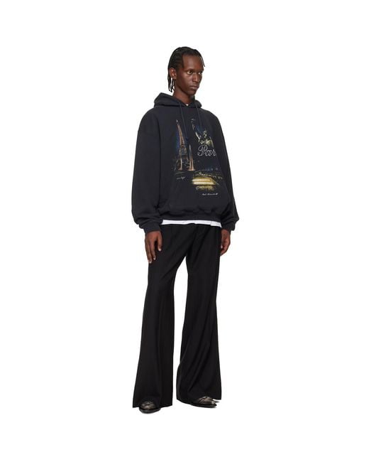 Vetements Black 'Paris' Tourist Hoodie for men