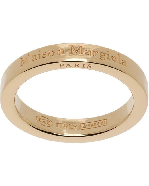 Maison Margiela Metallic Logo Reference Ring for men