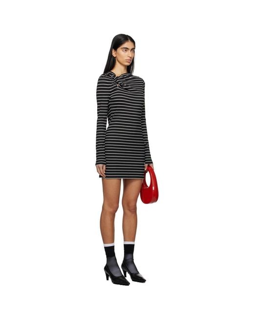 MSGM Black Striped Minidress